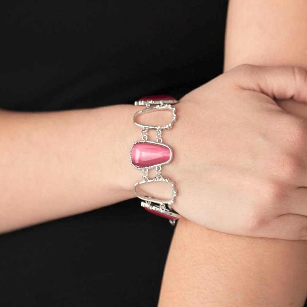 Paparazzi Jewelry Accessories - Yacht Club Couture - Pink Bracelet - Vintage